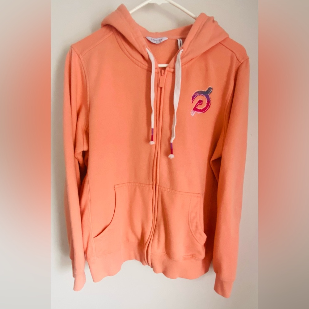 Peloton Orange Zip-Up Hoodie